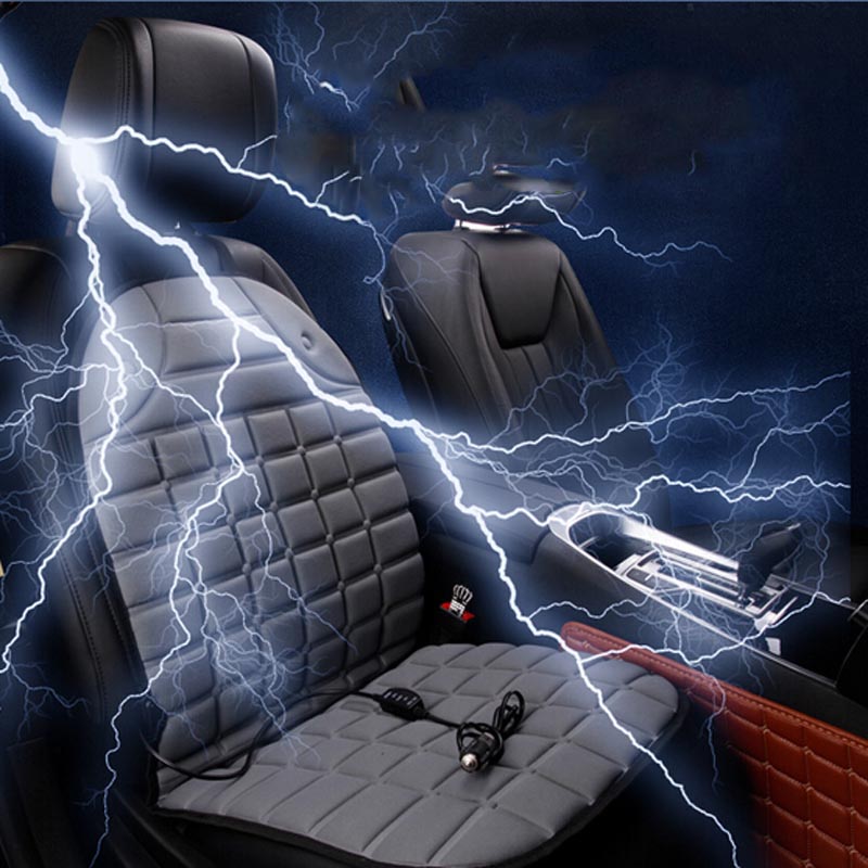 Electric Heated car seat Cushion Winter Car seat Pad Car Heated Seat Covers Universal Conjoined Supplies Black Gray