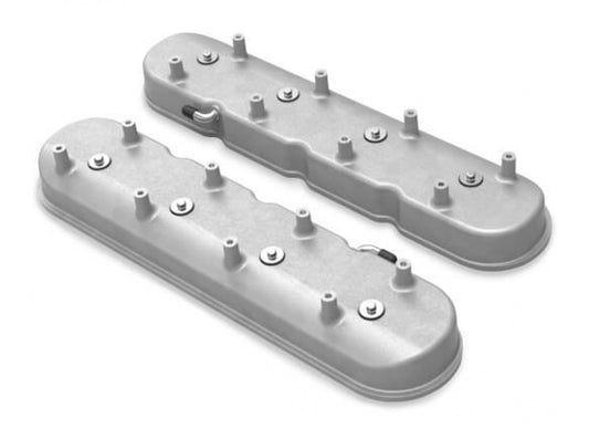 Holley Tall LS Valve Covers for Dry Sump Applications - Natural Cast